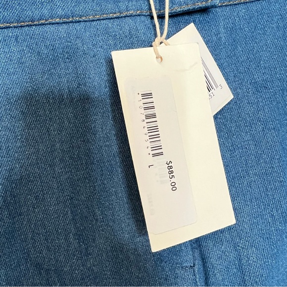 NWT Aya Muse Astrae Denim Mini Skirt Large - Picture 8 of 9